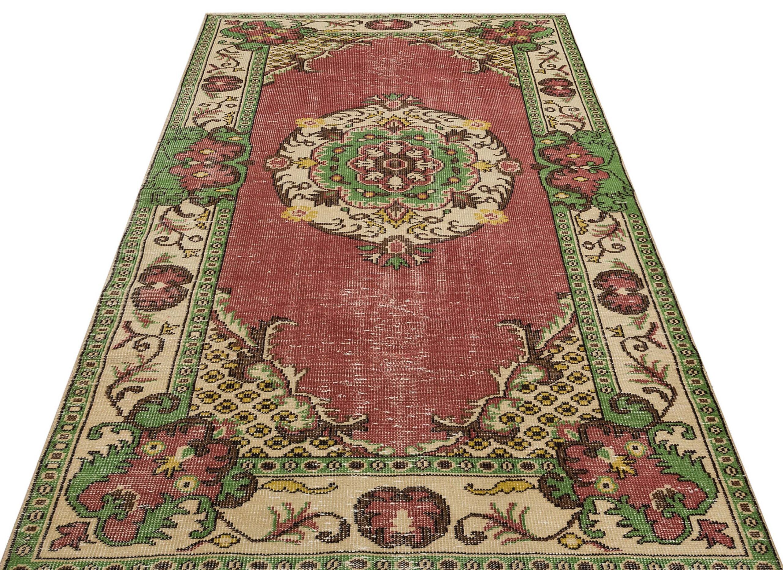 Antique Handwoven Wool Rug